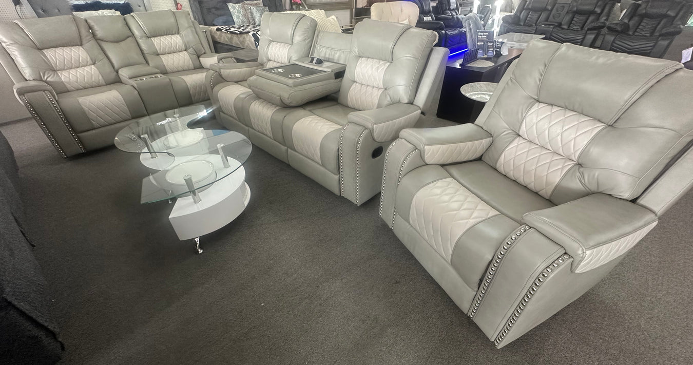 SOFA SET 3pcs RECLINERS TWO TONE COLORS $1599❤️