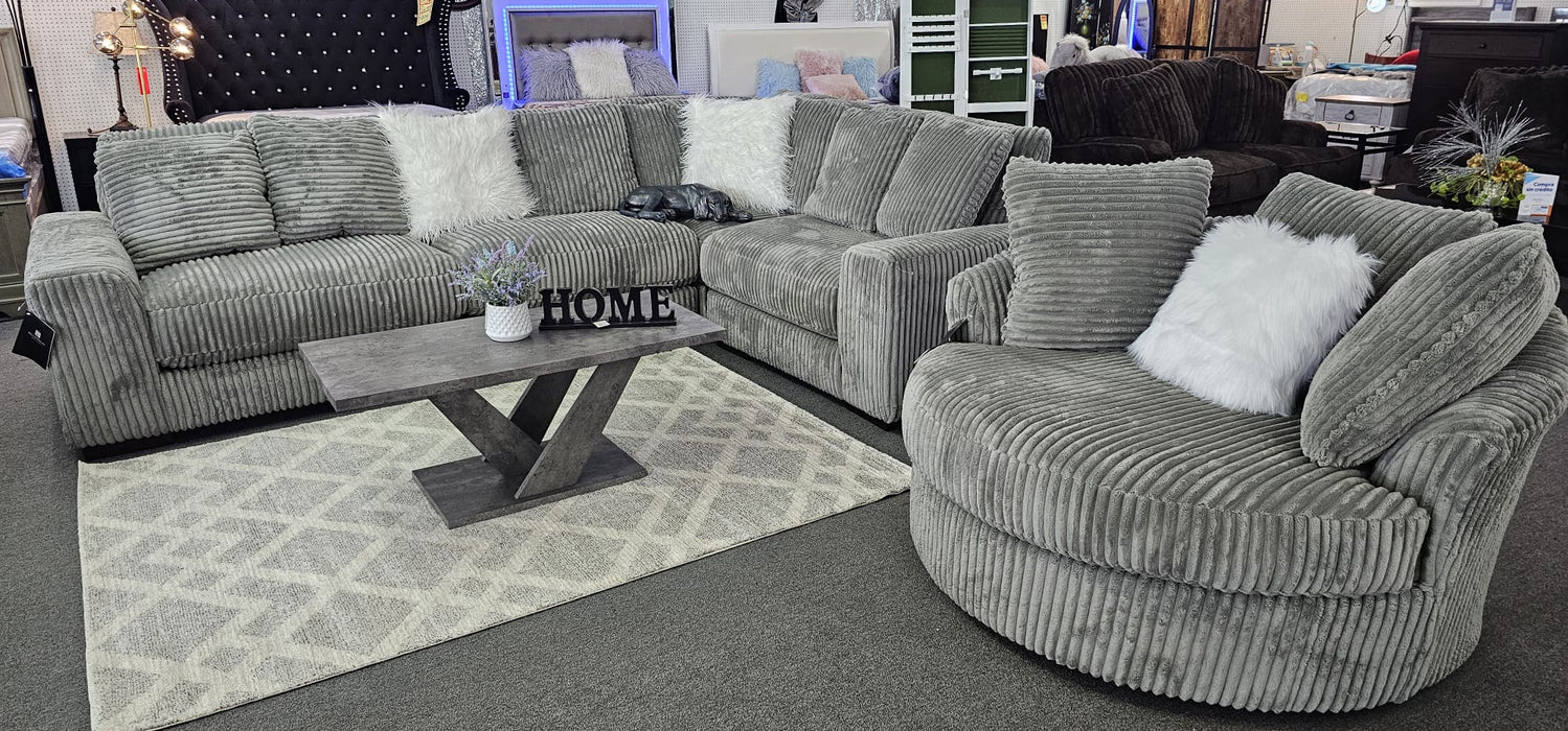 SECTIONAL CORDUROY Best Deal 134"L x 94"W