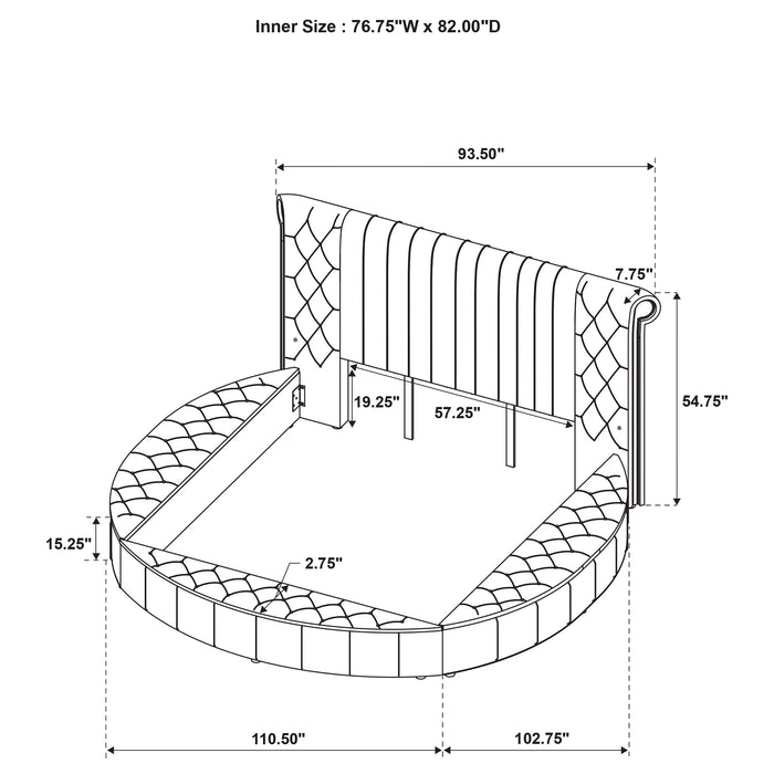 Sonya Panel Floor Storage Bed