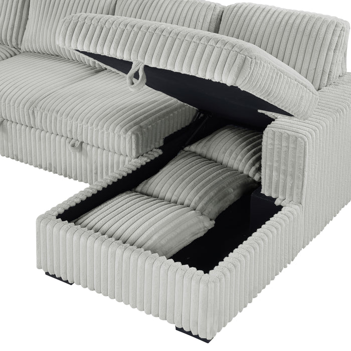 Devonshire Pull-Out Sleeper Sectional Sofa