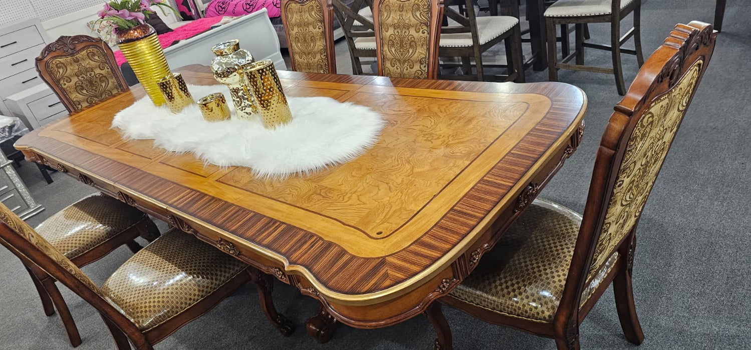 7 PCS ELEGANCE DINING TABLE SET (CLEARANCE)