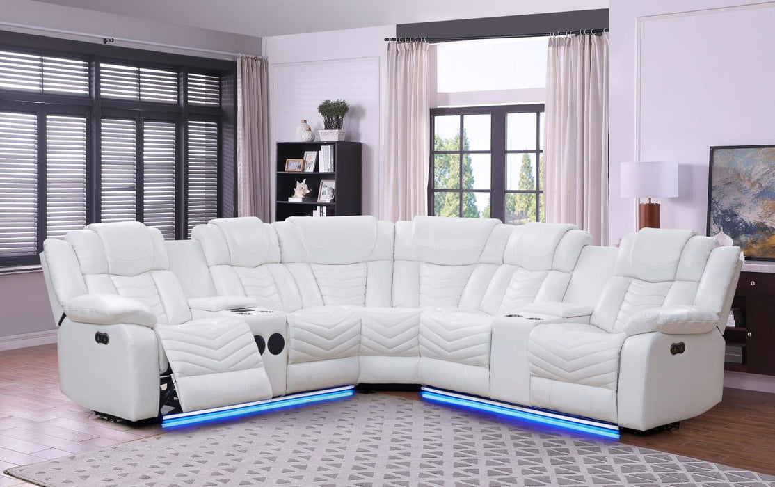 Sectional white LED LIGHTS, console, Bluetooth speaker (CLEARANCE)